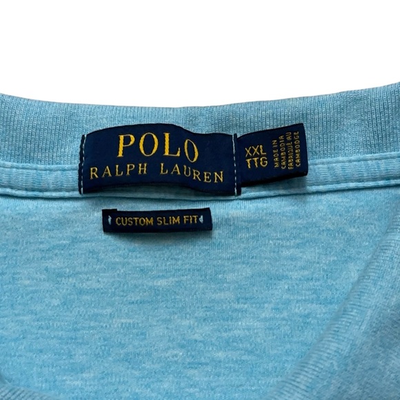 Polo Ralph Lauren Polo Shirt Mens 2XL Short Sleeve Custom Slim Fit Mint Green - Picture 4 of 5
